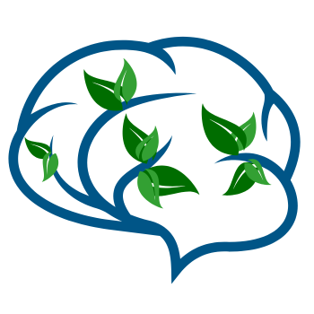 decorative image of brain with flourishing leaves