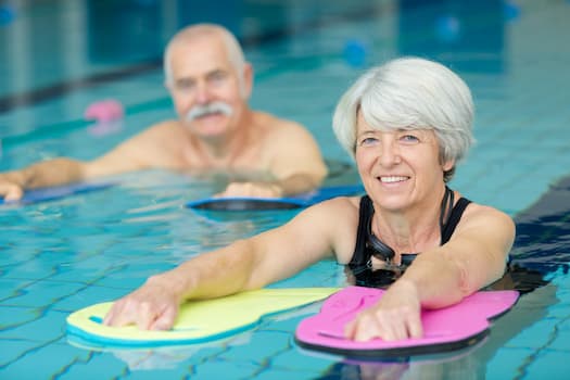 people doing water exercises